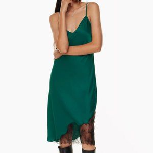 Brand New Aritzia Satin Midi Dress
